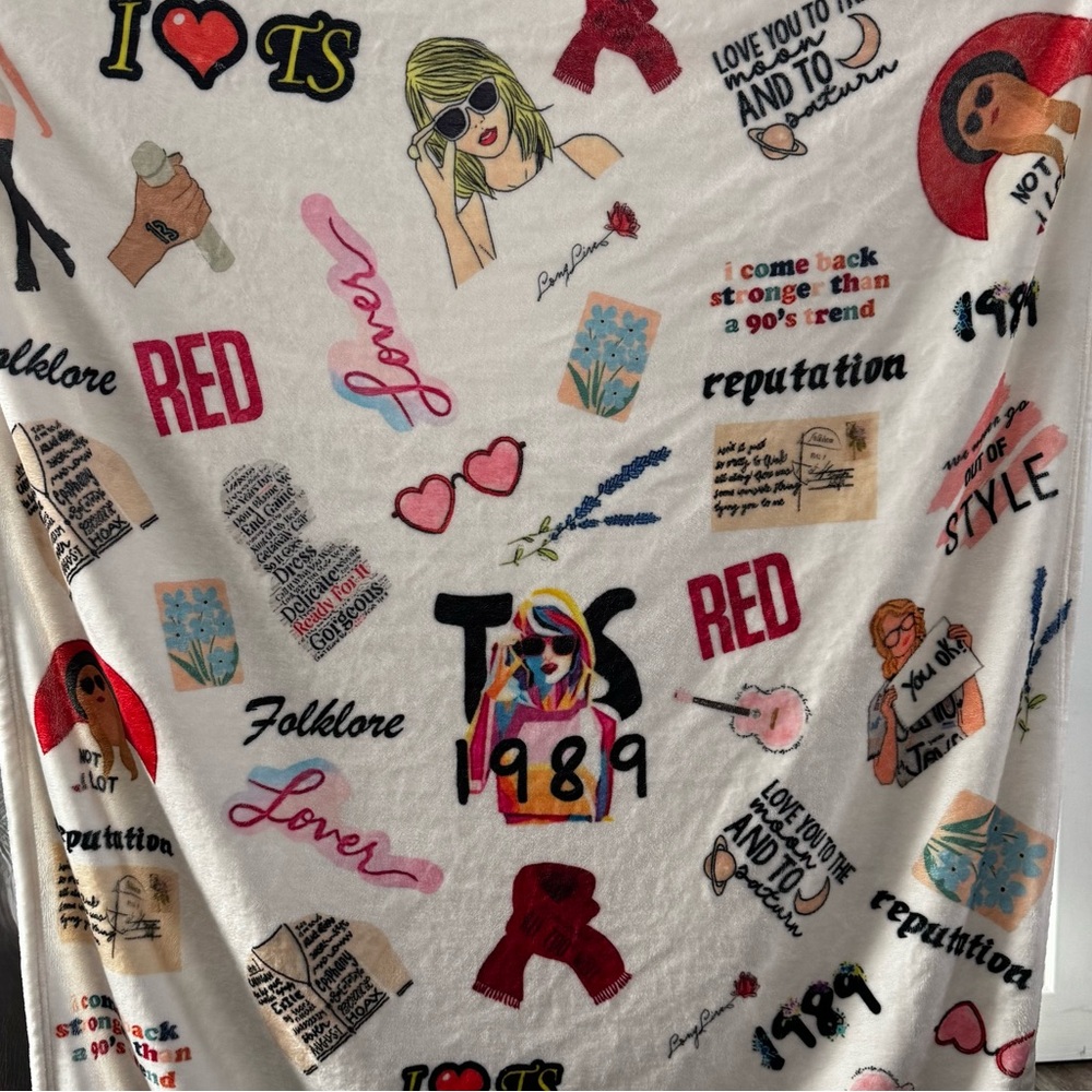 Taylor Swift Colorful Throw Blanket